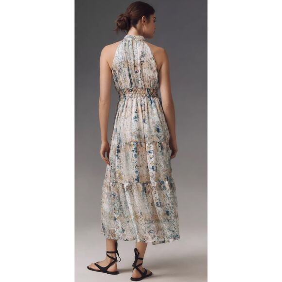 Anthropologie Somerset Collection Halter Edition Midi Dress Women’s SZ LG - Picture 2 of 16